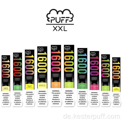 Neue Geschmacksrichtungen Puff xxl verfügbar elektronische Zigarette